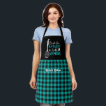 Funny Kitchen Pub Whisk Aquamarin Grün Kariert Schürze<br><div class="desc">Lustvolle und coole Schürze,  um das Kochen noch angenehmer zu machen. Personalisiertes Geschenk für Familie und Freunde,  die Liebe Kochen,  Backen und probieren neue Rezepte in der Küche. Passen Sie die Formulierung an Ihren Anlass an. Mit dem Design-Tool können Sie den Schriftart-,  Schriftart- und Schriftart-Typ weiter ändern.</div>