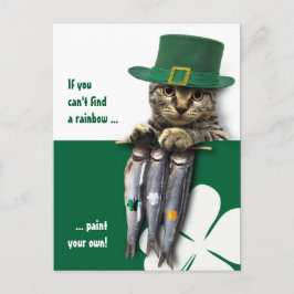 Funny Kitten St. Patrick's Day Custom Postkarte