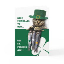 Funny Kitten St. Patrick's Day Grußkarten
