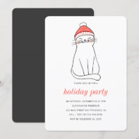 Funny Kitty Cat Party Fête de fêtes Invitation