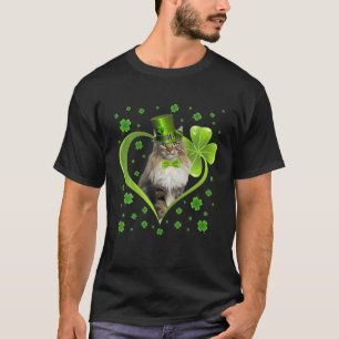 Funny Kitty Kleeblatt Cat Kitten Lover St Patrick' T-Shirt