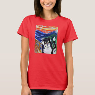 Funny Kitty Screening Cat T - Shirt