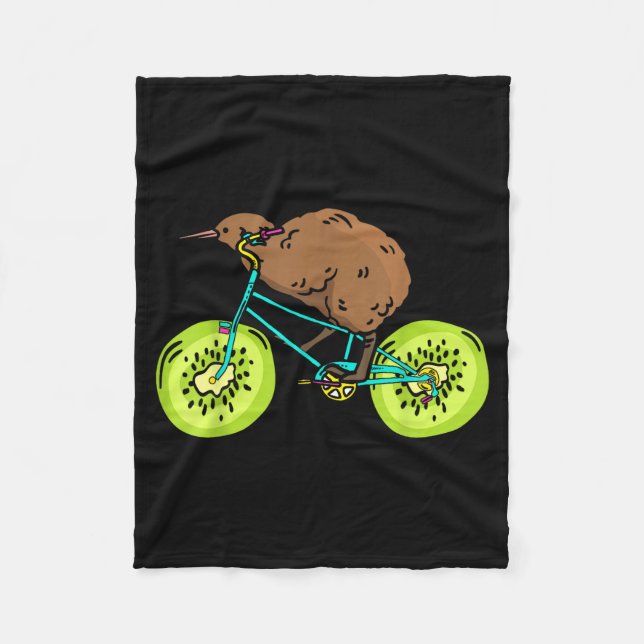 Funny Kiwi Biker Cycling Gift New Zealand  Fleecedecke (Vorderseite)