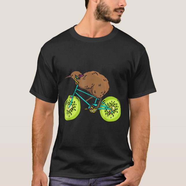 Funny Kiwi Biker Cycling Gift New Zealand  T-Shirt (Vorderseite)