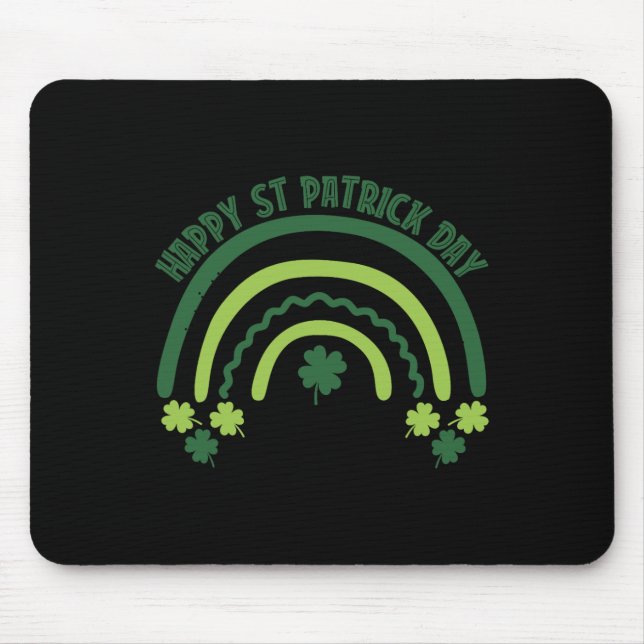 Funny Kleeblatt Breast Rainbow Irish St Patricks D Mousepad (Vorne)