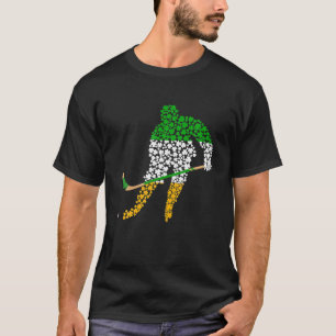 Funny Kleeblatt Hockey Player Sport Lover St T-Shirt