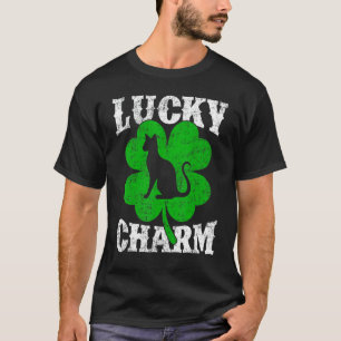 Funny Kleeblatt Leaf Lucky Charm Sphynx Cat St Pat T-Shirt