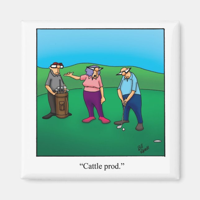 Funny Kleine Geschenk Golf Spaß Magnet (Vorne)