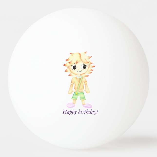 Funny kleiner Ginger Tischtennisball (Vorderseite)