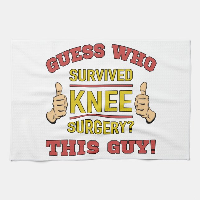 Funny Knee Operation Geschirrtuch (Horizontal)