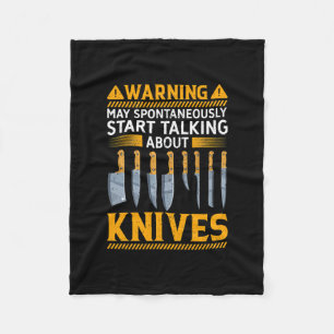 Funny Knife Collector Design Men Knife Fleecedecke
