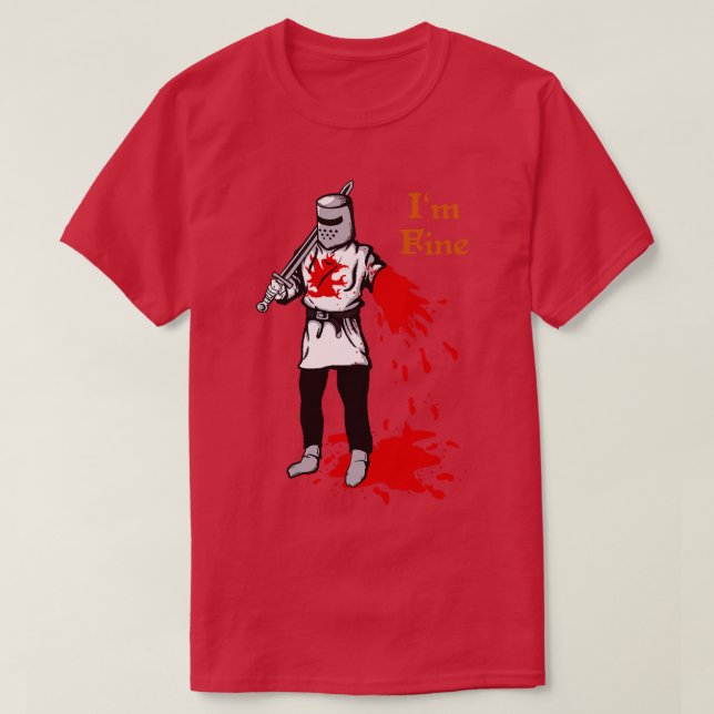 Funny Knight Meme Zitat Satire Mittelalter T-Shirt (Design vorne)