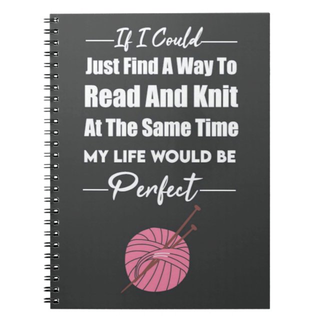 Funny Knitter Geschenke Handgarn Knitter Hobby Notizblock (Vorderseite)