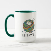 Funny Knitter Katzengarn Kunst "Strick Happens" Pr