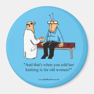 Funny Knitter Spaß Magnet Geschenk