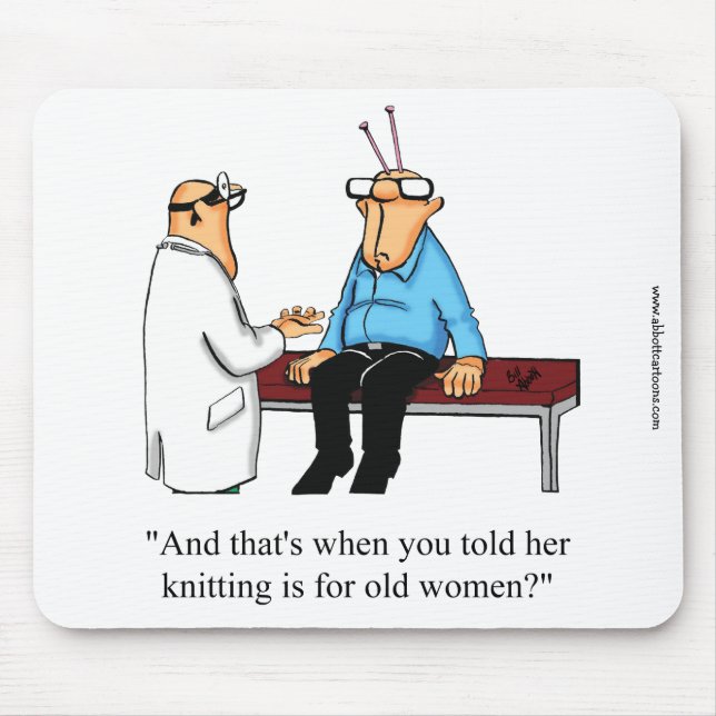 Funny Knitter Spaß Mouse Pad Mousepad (Vorne)