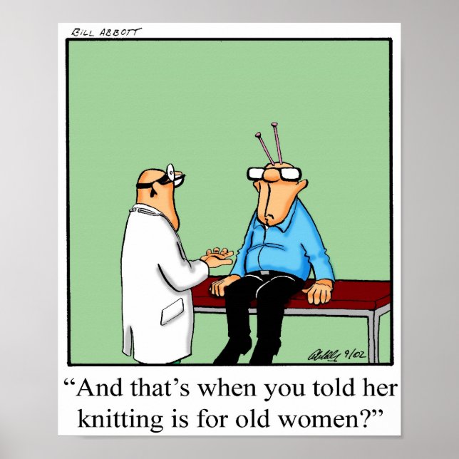 Funny Knitter Spaß Poster Gifft (Vorne)