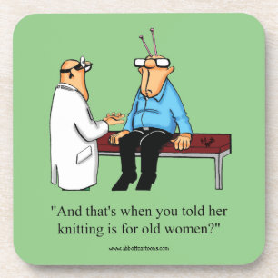 Funny Knitter Spaß Untersetzer Set Geschenk