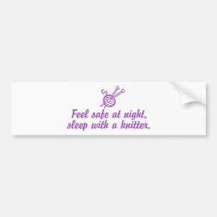 Funny Knitting Autoaufkleber