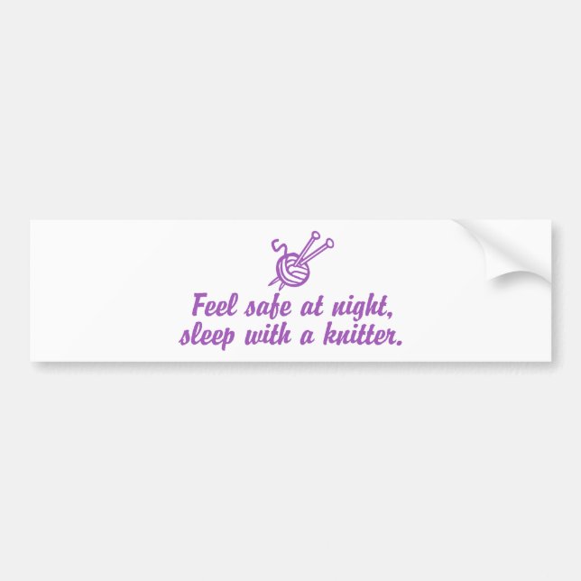 Funny Knitting Autoaufkleber (Vorne)