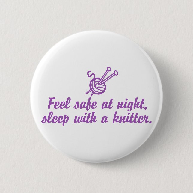 Funny Knitting Button (Vorderseite)