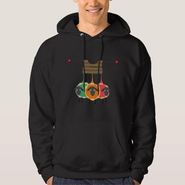 Funny Knitting Knitters Yarn Idea Hoodie (Vorderseite)