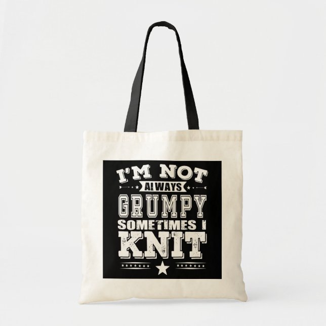 Funny Knitting Liebhaber Tragetasche (Vorne)