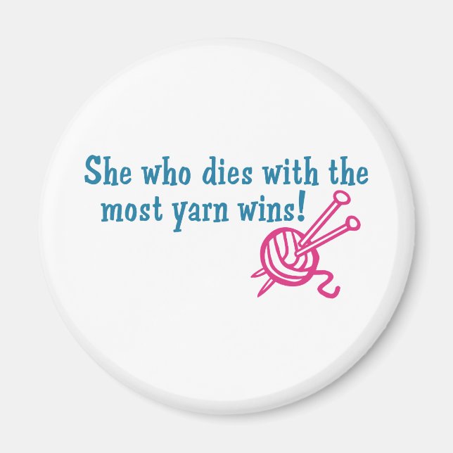 Funny Knitting Magnet (Vorne)