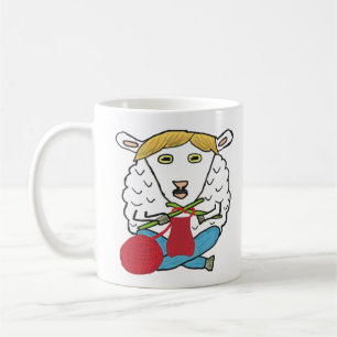 Funny Knitting Sheep Kaffeetasse