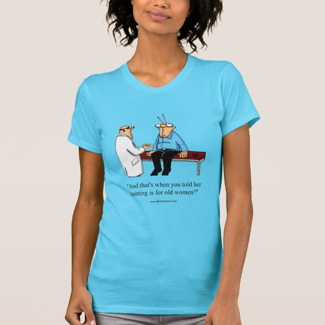 Funny Knitting Spaß Tee Shirt (Vorderseite)