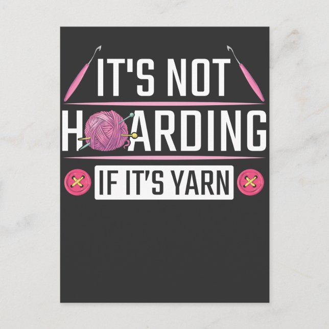 Funny Knitting Zitat Crochet Garn Knitter Postkarte (Vorderseite)