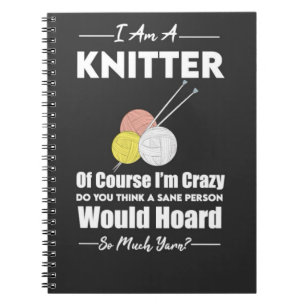 Funny Knitting Zubehör Geschenkgarn Knitter Spaß Notizblock