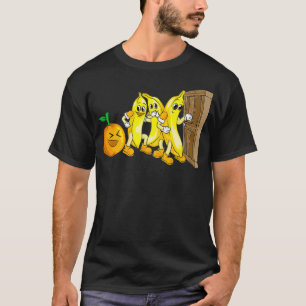Funny Knock Knock 3 Bananen und Cooles Orange Obst T-Shirt