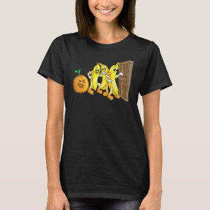 Funny Knock Knock 3 Bananen und Cooles Orange Obst T-Shirt