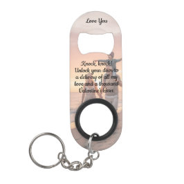 Funny Knock Knock Valentine's Love Poem Photo Mini Flaschenöffner