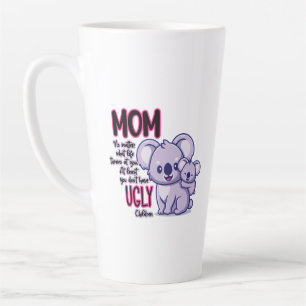 Funny Koala Bären Mama egal was das Leben ausstrah Milchtasse