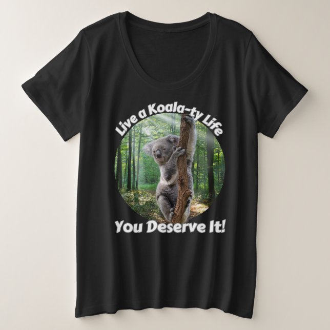 Funny Koala Bear Große Größe T-Shirt (Design vorne)