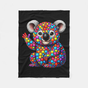 Funny Koala Lovers Polka Dots Happy Dot Day Girls Fleecedecke