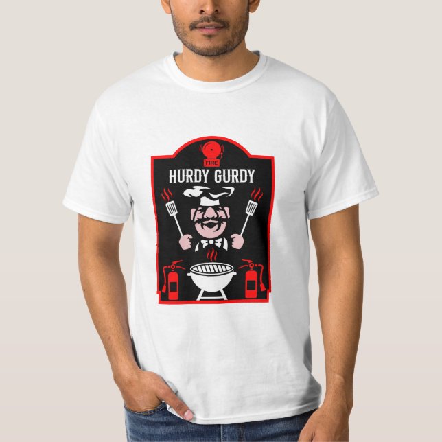 Funny Koch Hurdy Gurdy T-Shirt (Vorderseite)