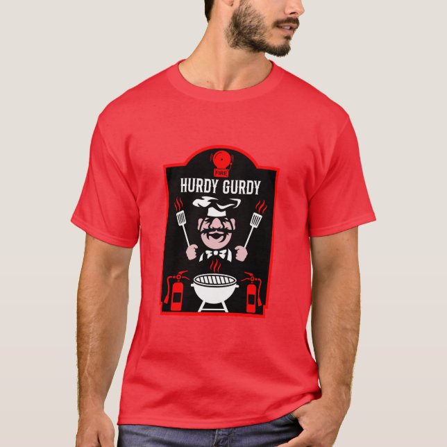 Funny Koch Hurdy Gurdy T-Shirt (Vorderseite)