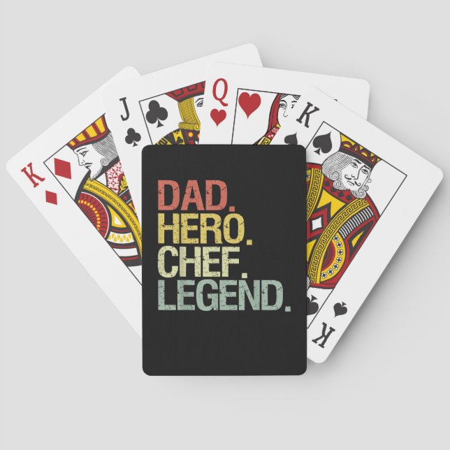 Funny Koch legend dad Spielkarten (Rückseite)