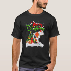 Funny Koi Fish Lover Xmas Lighting Koi Weihnachten T-Shirt