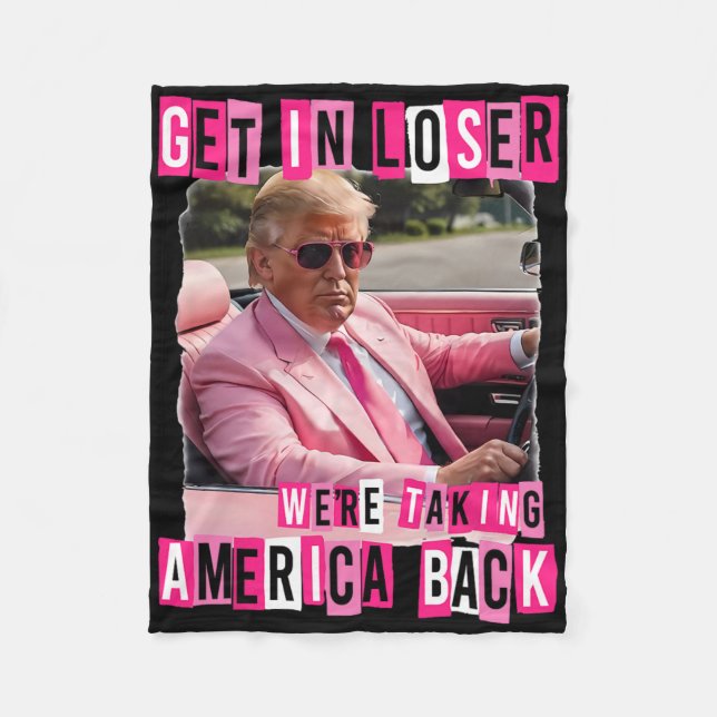 Funny komm in Loser, wir bringen Amerika zurück Fleecedecke (Vorderseite)