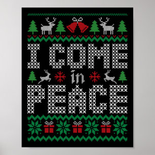 Funny komme ich in Peace Couple Matching Ugly Chri Poster