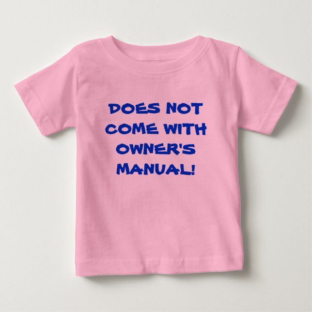 Funny kommt nicht mit dem Benutzerhandbuch Baby T-shirt (Vorderseite)