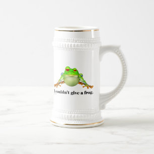 Funny konnte keinen Frosch-Cartoon geben Bierglas