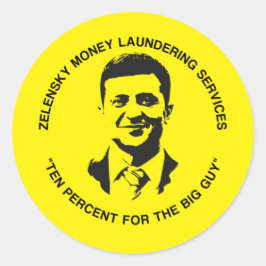 Funny konservativer Anti Biden Zelensky Ukraine Runder Aufkleber
