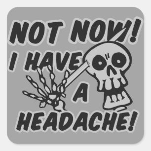 Funny Kopfschmerz Skull Aufkleber