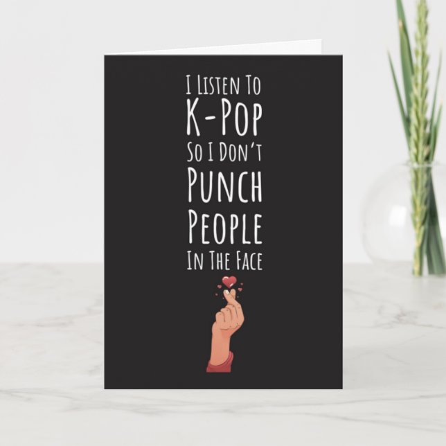 Funny Kpop Cards Koreanisches Mädchen Karte (Vorderseite)