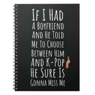 Funny Kpop Geschenke für Girls Teens Frauen Notizblock